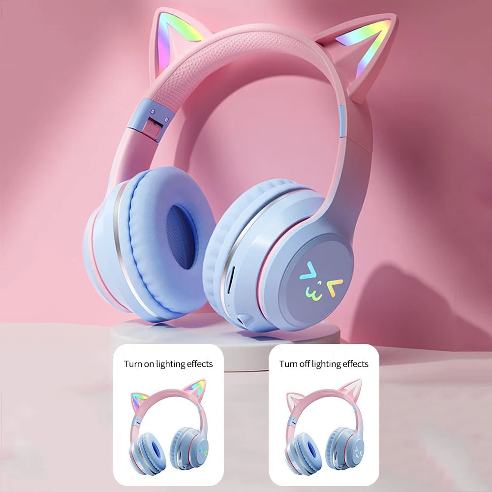 Cute cat ear Bluetooth Earphones