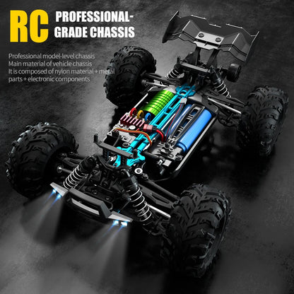 ZWN 1:16 70KM/H Or 50KM/H 4WD RC Car With LED Remote Control Cars High Speed Drift Monster Truck for Kids vs Wltoys 144001 Toys