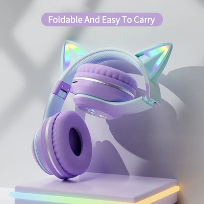 Cute cat ear Bluetooth Earphones